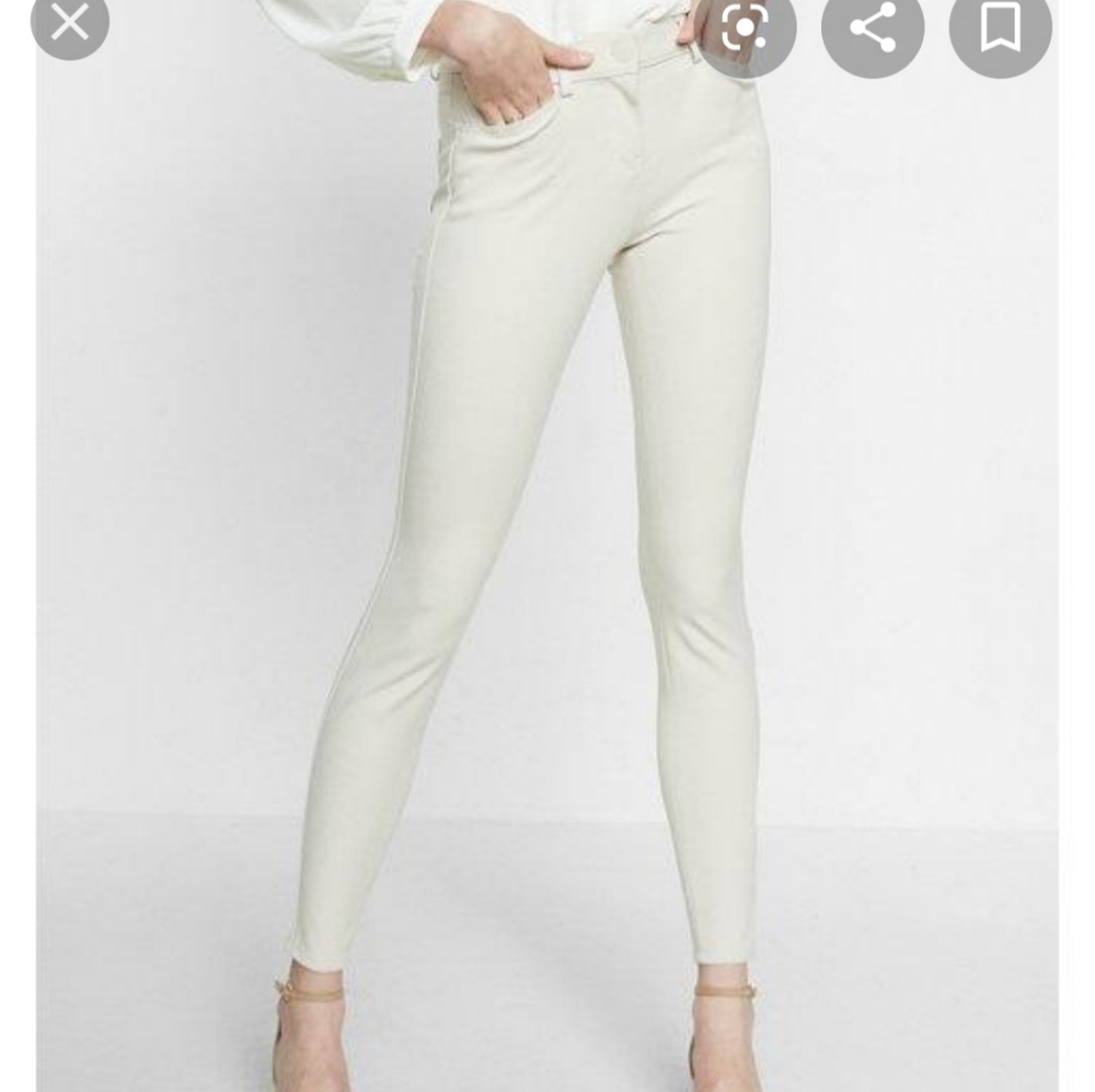 Express size 0 regular off white leggings